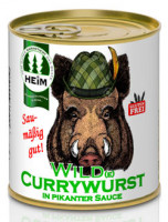 Wild(e) Currywurst in pikanter Sauce - glutenfrei