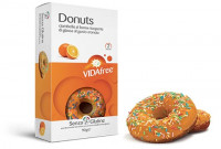 Glutenfreie Donuts Orange & bunten Streuseln - glutenfrei